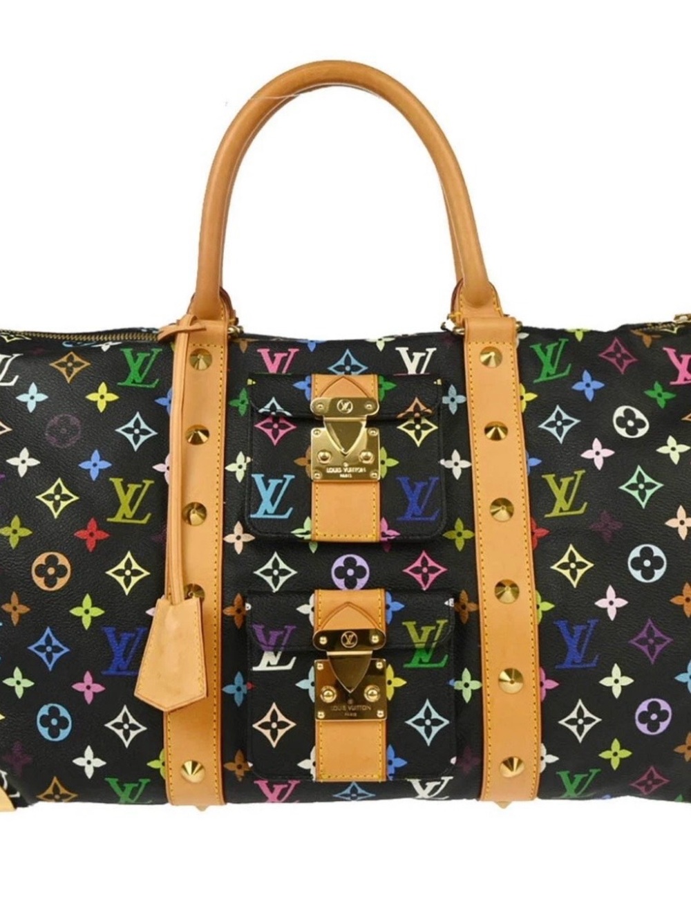 Louis Vuitton Multicolor Monogram Black Weekender Bag